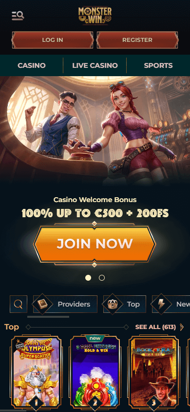 MonsterWin Casino Mobile screenshot
